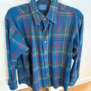 Pendleton Blue and Red Casual Button Down Shirt